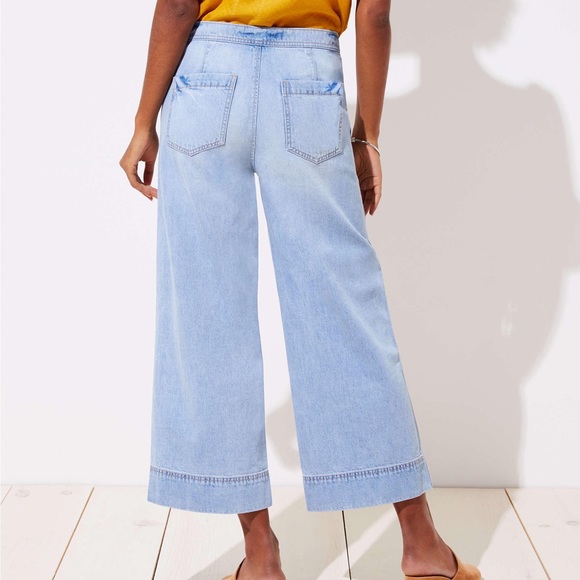 LOFT CROPPED WIDE-LEG JEANS SZ 12/31 NWT - Picture 11 of 11